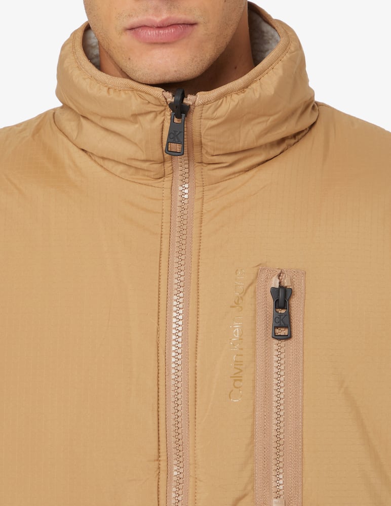 rinascente Calvin Klein Jeans Long reversible sherpa jacket - Beige