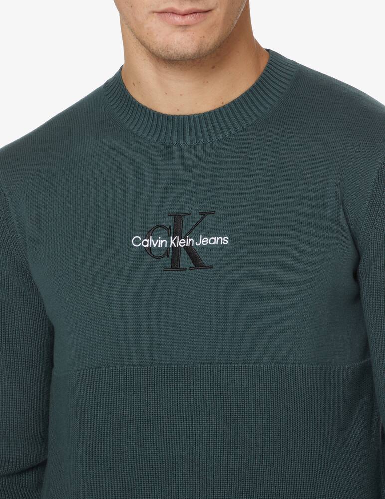 rinascente Calvin Klein Jeans Maglia girocollo monologo - Verde