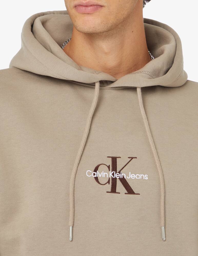 rinascente Calvin Klein Jeans Felpa con cappuccio monogram - Grigio