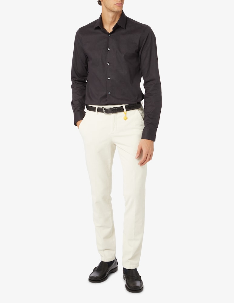 rinascente Calvin Klein Camicia stretch slim con stampa collo - Nero