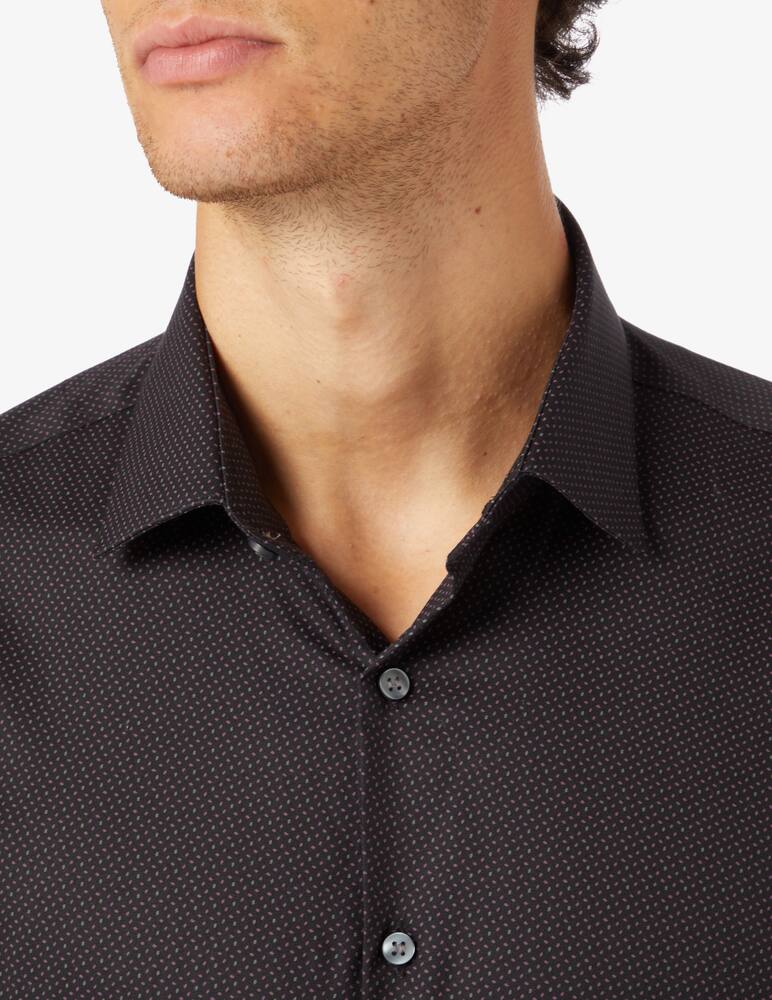 rinascente Calvin Klein Camicia stretch slim con stampa collo - Nero