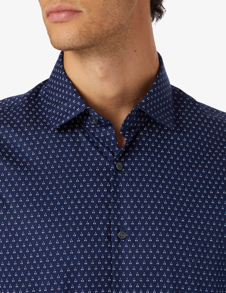 rinascente Calvin Klein Camicia slim 2toni stampa astratta - Blu