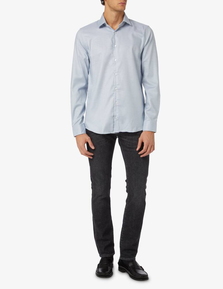 rinascente Calvin Klein Collar 2tone slim stretch shirt - Light blue