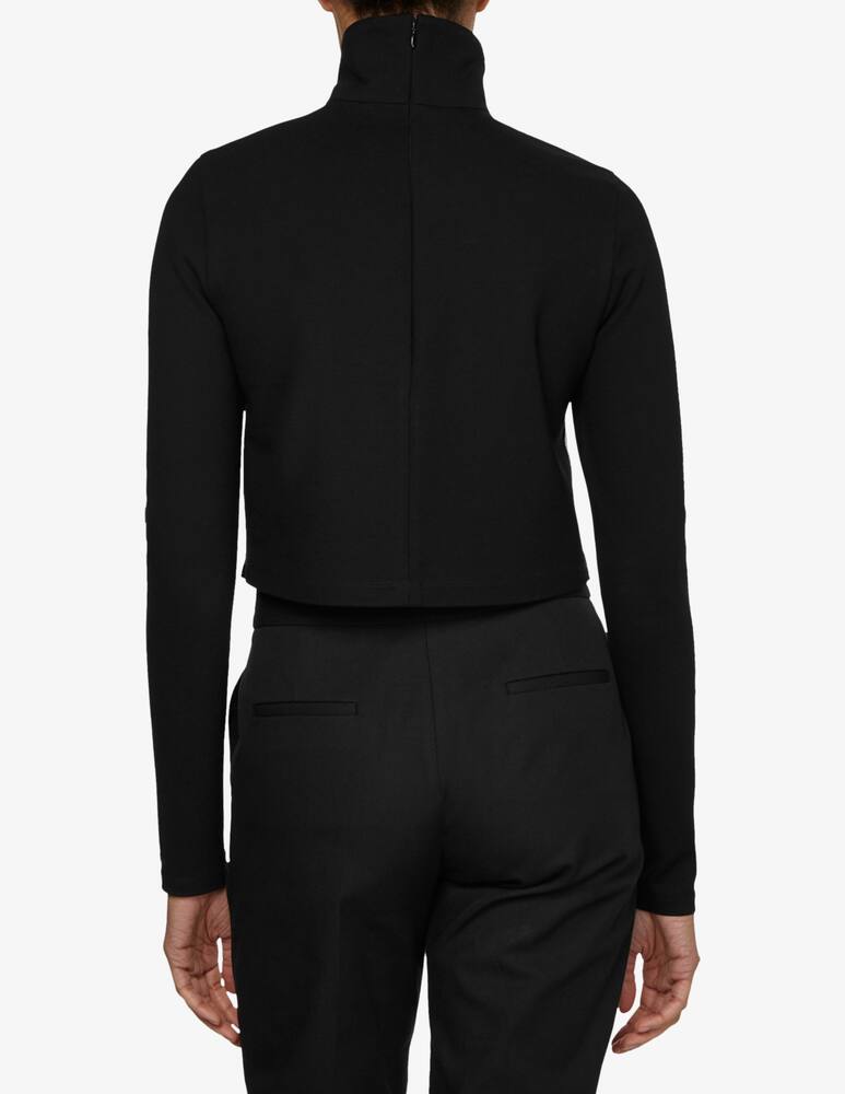 rinascente Calvin Klein Leather high neck sweater - Black