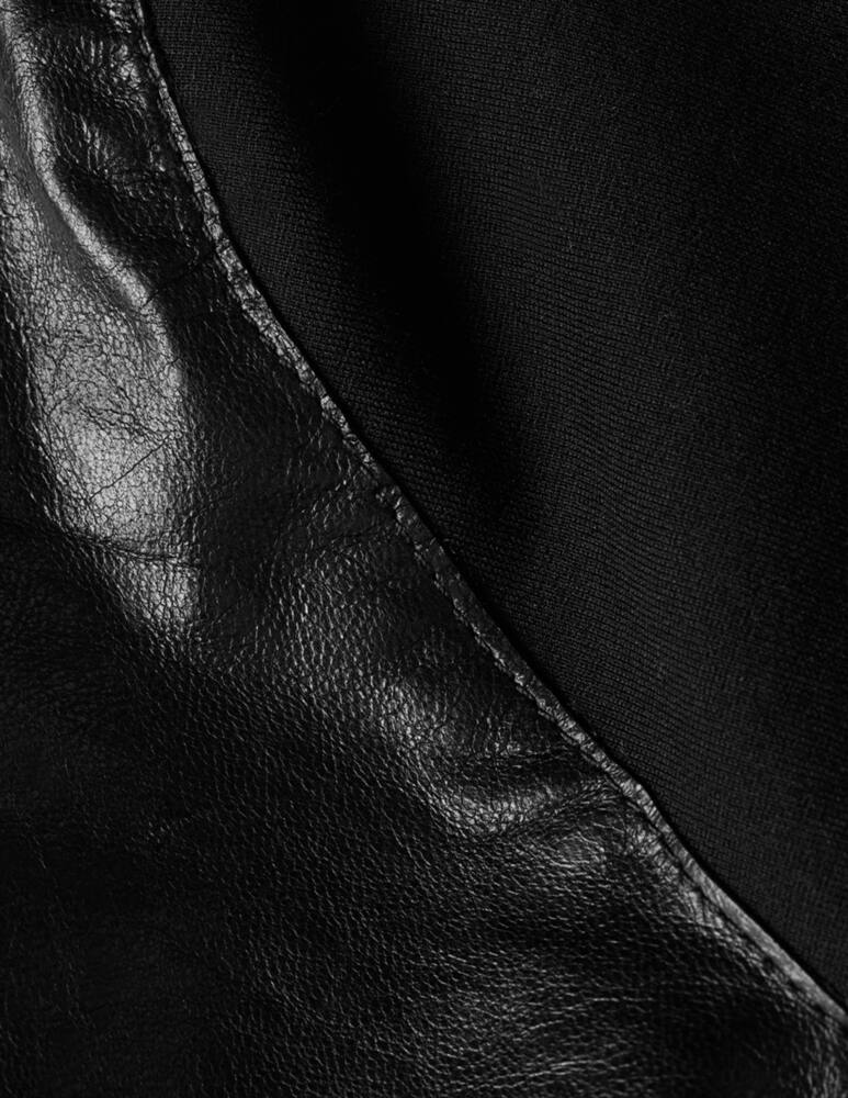 rinascente Calvin Klein Leather high neck sweater - Black