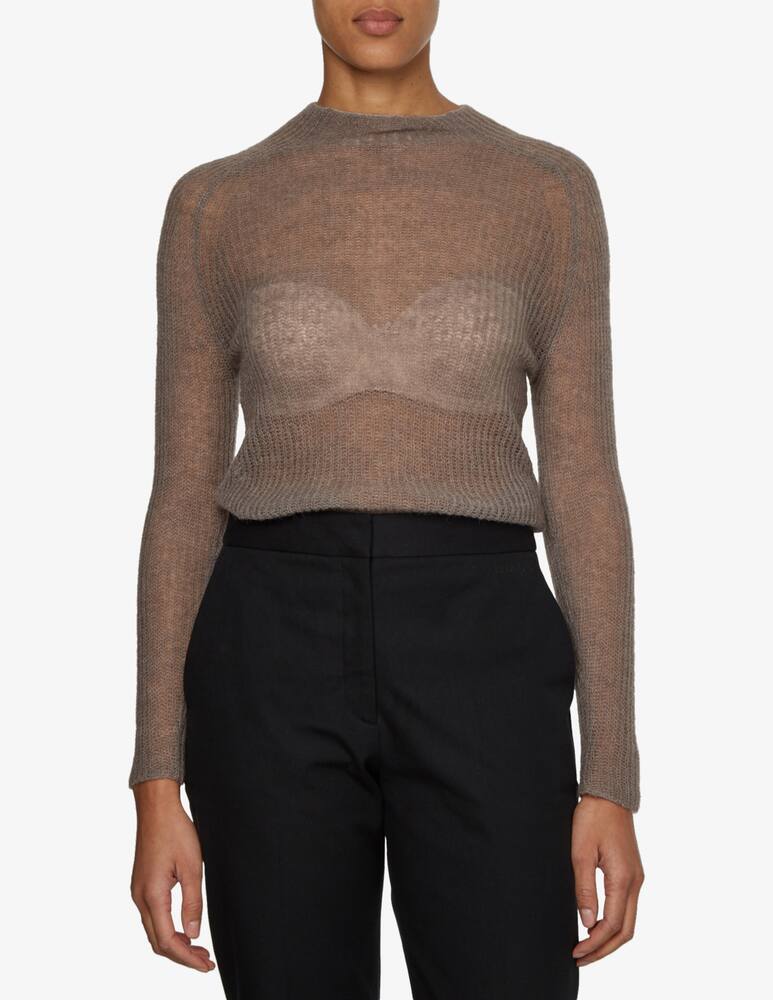 Calvin Klein Ribbed alpaca sweater - Brown - picture 1 Calvin Klein Ribbed alpaca sweater - Brown - picture 1