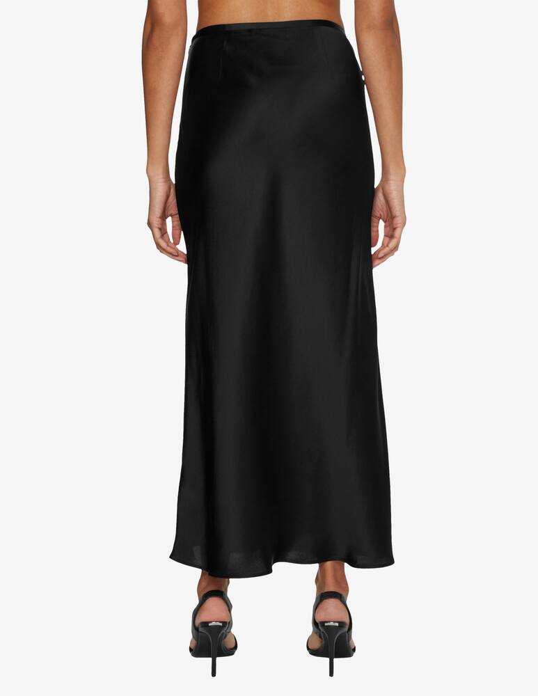 Calvin Klein Gonna in sateen martellato - Nero - immagine 3 Calvin Klein Gonna in sateen martellato - Nero - immagine 3