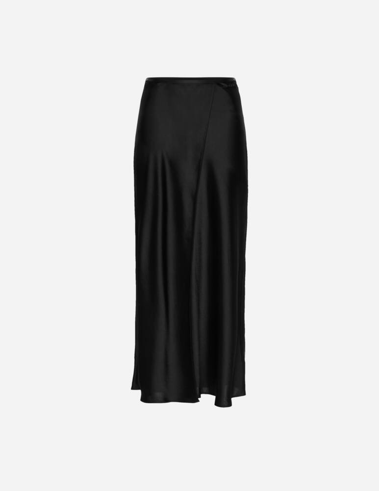 Calvin Klein Gonna in sateen martellato - Nero - immagine 5 Calvin Klein Gonna in sateen martellato - Nero - immagine 5
