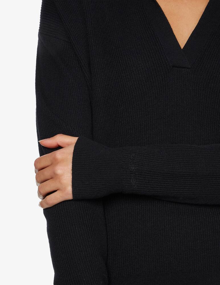 rinascente Calvin Klein Rib open neck sweater - Black
