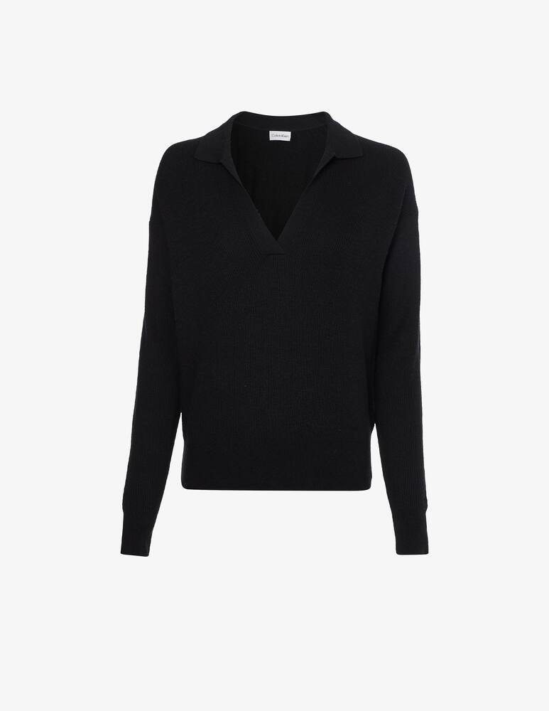 rinascente Calvin Klein Rib open neck sweater - Black