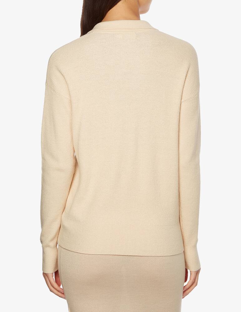 Calvin Klein Rib V neck sweater - Beige - picture 2 Calvin Klein Rib V neck sweater - Beige - picture 2