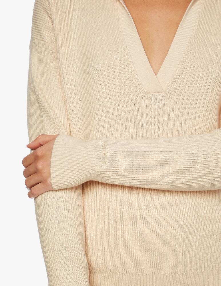 Calvin Klein Rib V neck sweater - Beige - picture 3 Calvin Klein Rib V neck sweater - Beige - picture 3