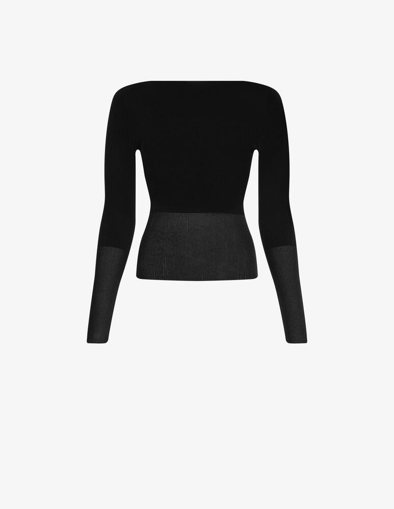 rinascente Calvin Klein Coated ribbed jacket open on the back - Black