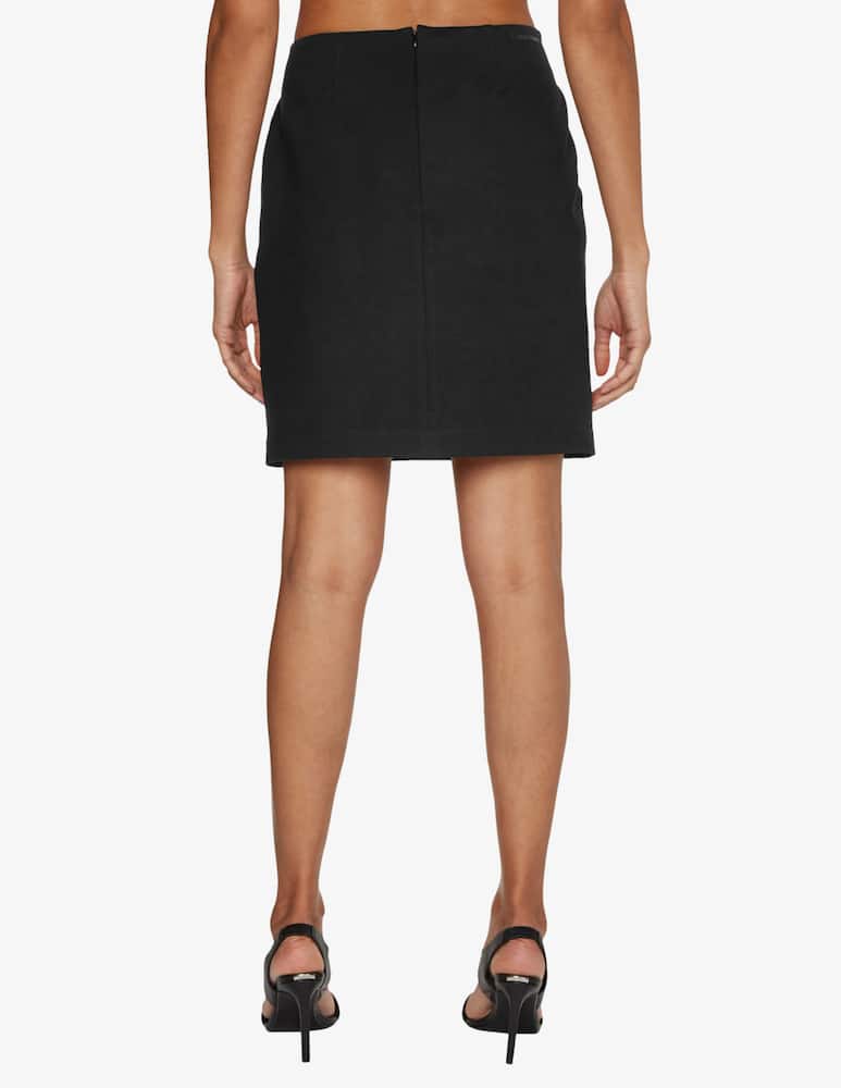 rinascente Calvin Klein Leather midi skirt - Black