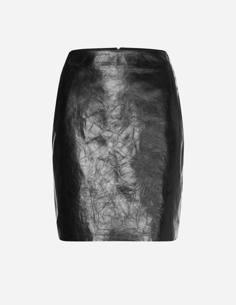 rinascente Calvin Klein Leather midi skirt - Black