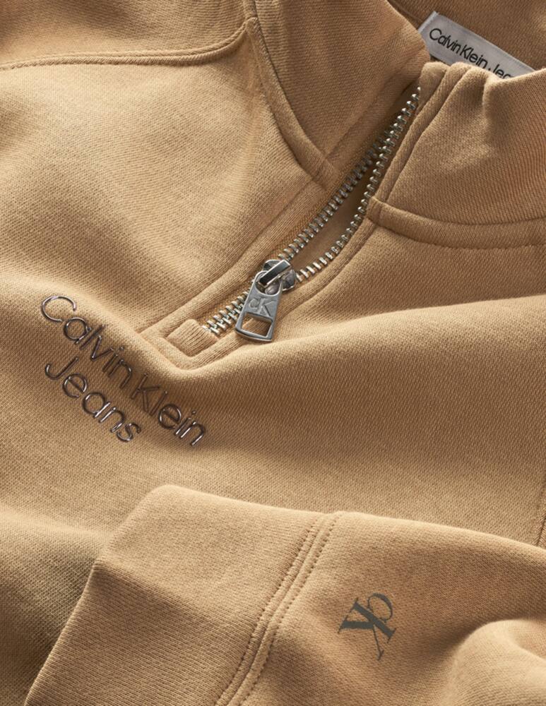 rinascente Calvin Klein Cotton sweatshirt with zip - Beige