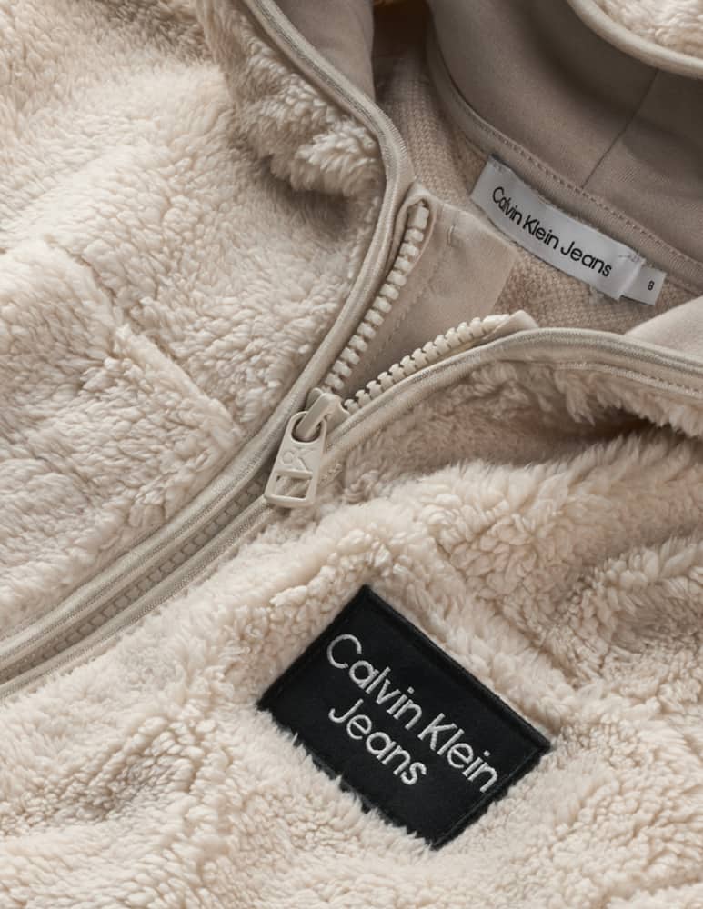 rinascente Calvin Klein Full zipper teddy tee - Beige