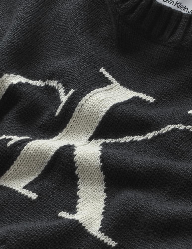 rinascente Calvin Klein Maglione in cotone con logo - Nero