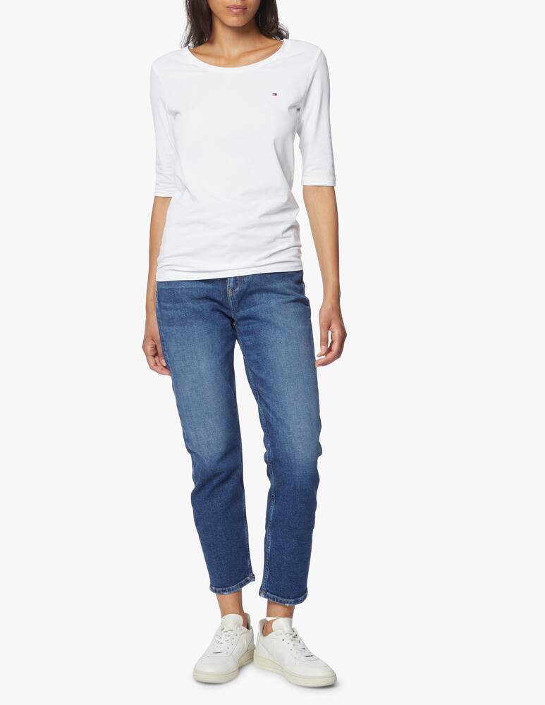 Tommy Hilfiger T-shirt in misto cotone a manica tre quarti - immagine 2 Tommy Hilfiger T-shirt in misto cotone a manica tre quarti - immagine 2