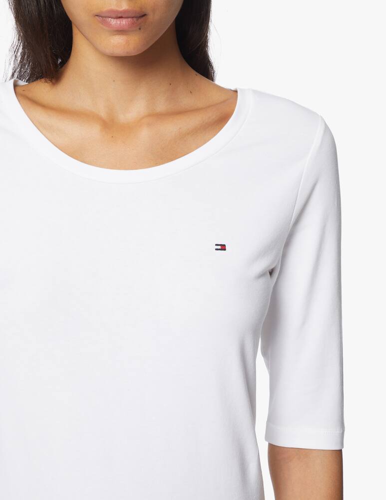 Tommy Hilfiger T-shirt in misto cotone a manica tre quarti - immagine 5 Tommy Hilfiger T-shirt in misto cotone a manica tre quarti - immagine 5