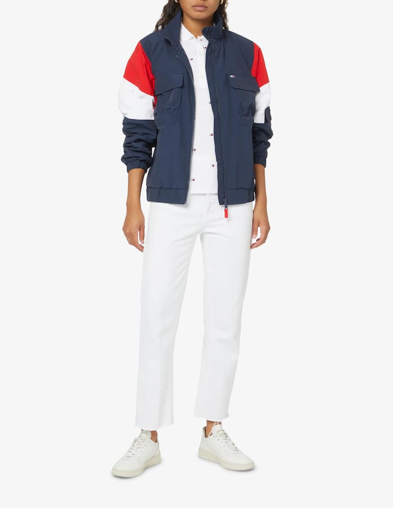 rinascente Tommy Hilfiger Cotton polo shirt with mini flag embroidered - white