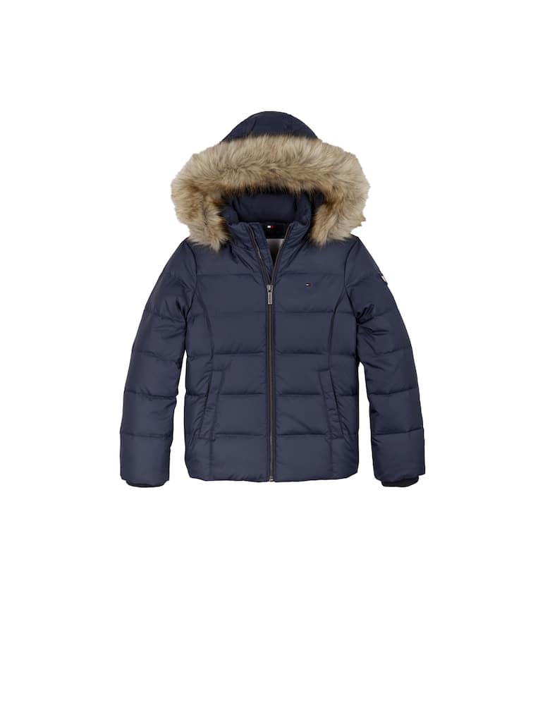 rinascente Tommy Hilfiger Piumino c/cappuccio bordo eco pelliccia