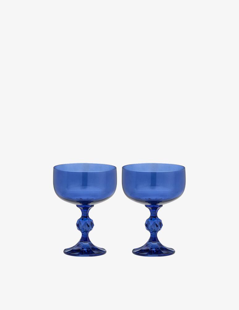 Anna+Nina Set of 2 Blue Cocktail Glasses - picture 1 Anna+Nina Set of 2 Blue Cocktail Glasses - picture 1