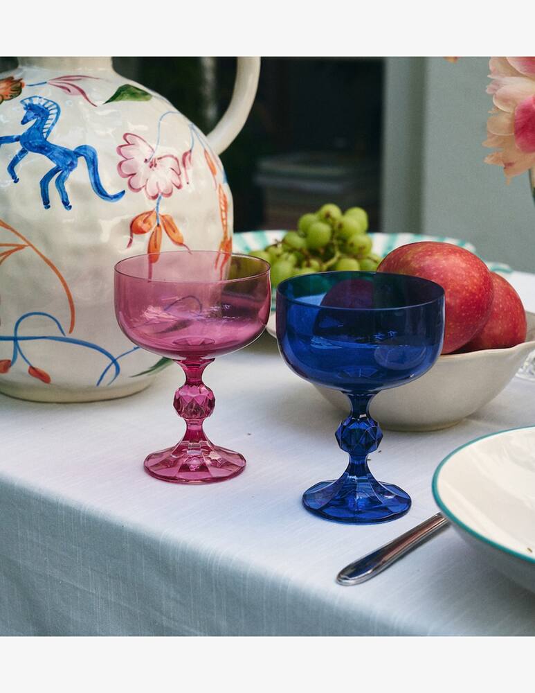 Anna+Nina Set of 2 Blue Cocktail Glasses - picture 2 Anna+Nina Set of 2 Blue Cocktail Glasses - picture 2