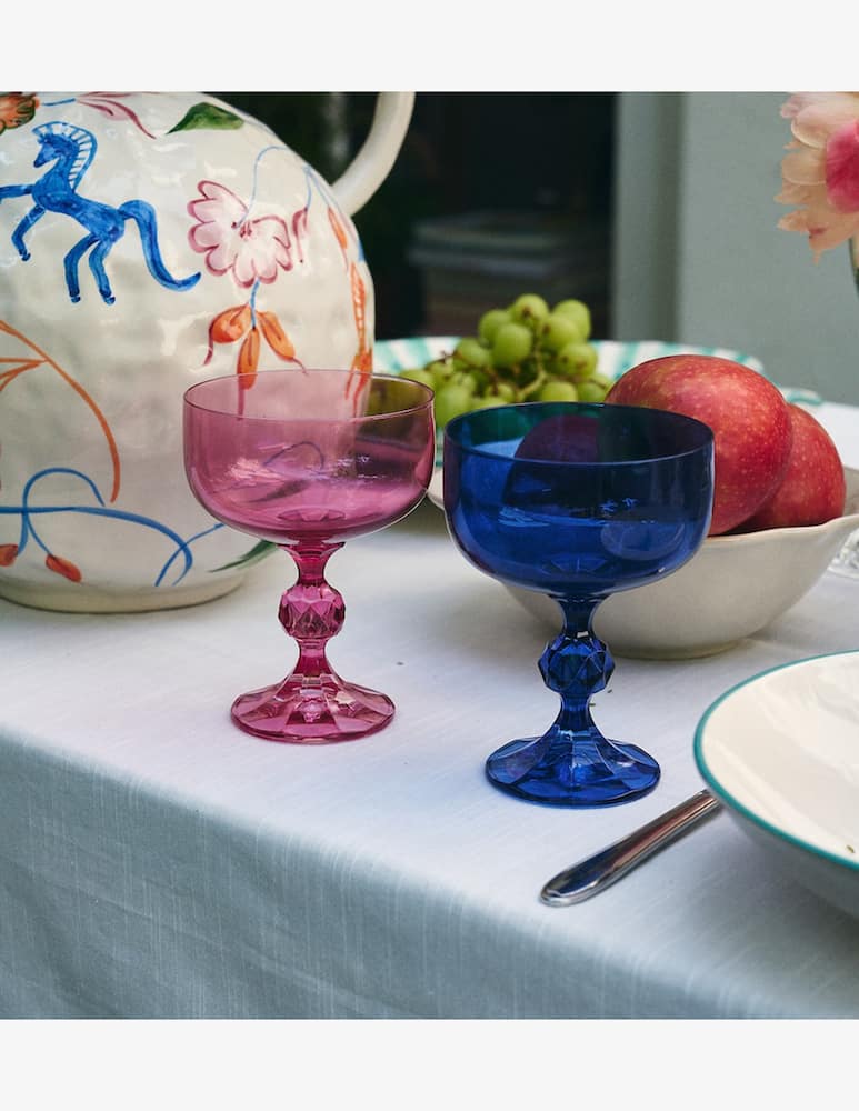 rinascente Anna+Nina Set 2 Bicchieri da Cocktail Rosa