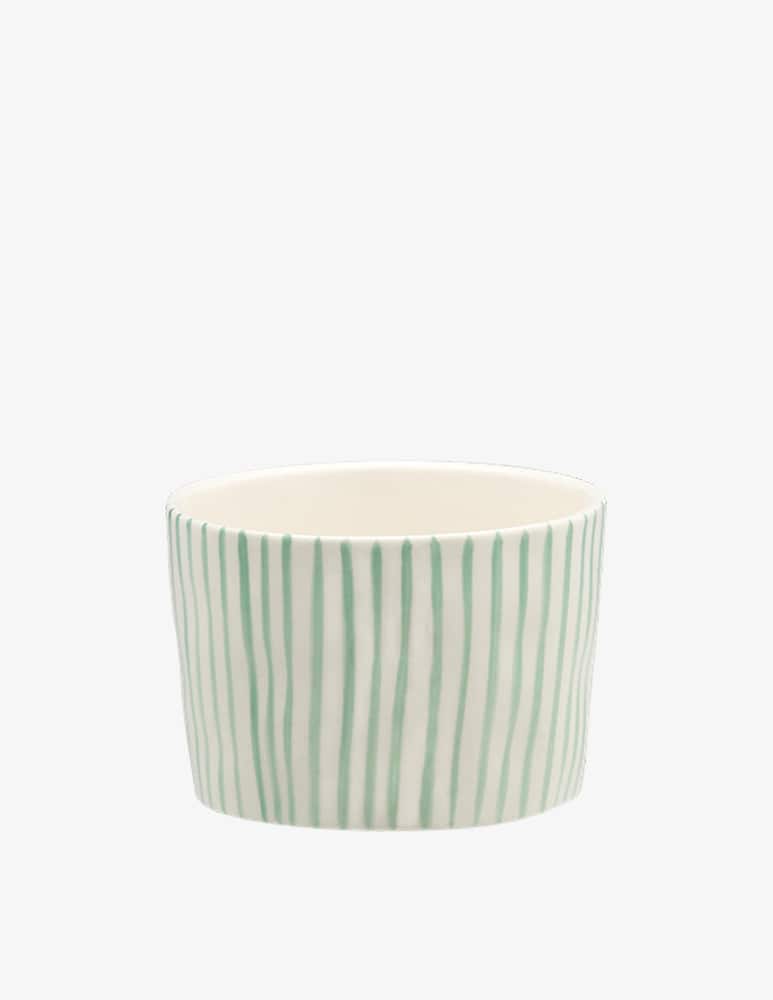 rinascente Anna+Nina Green Striped Bowl