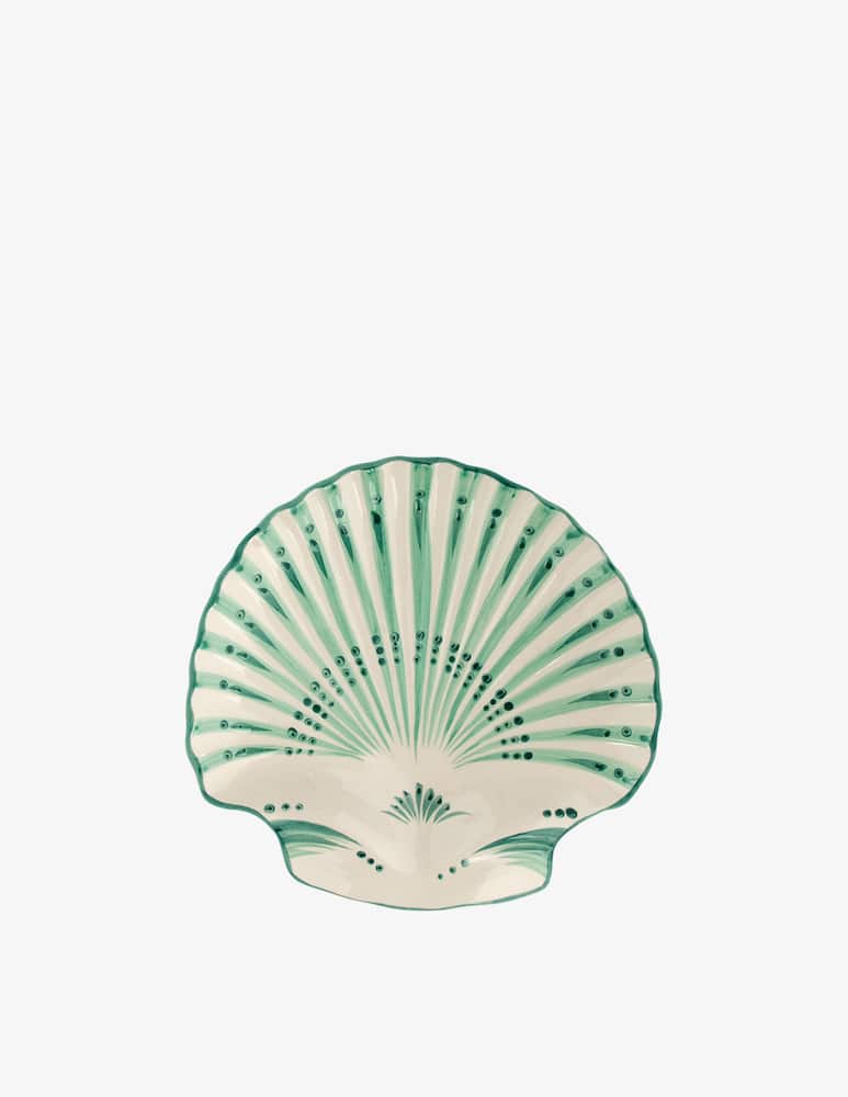 rinascente Anna+Nina Green Shell Serving Plate