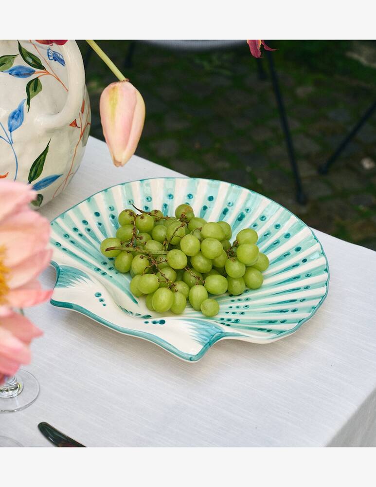 rinascente Anna+Nina Green Shell Serving Plate