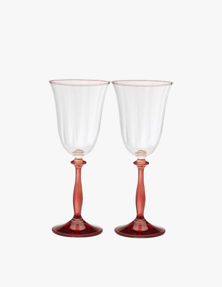 Anna+Nina Ruby Optic Wine Glass Set 2pcs - picture 2 Anna+Nina Ruby Optic Wine Glass Set 2pcs - picture 2