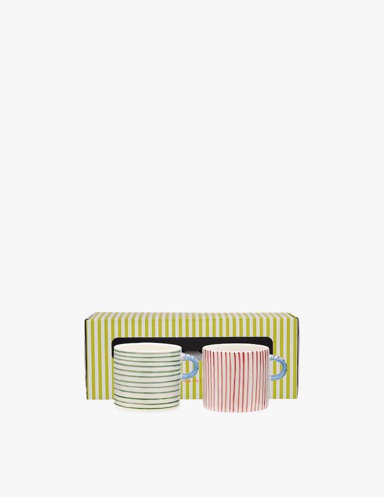 Anna+Nina Stripe Affair Tea Mug Set 2pcs - picture 1 Anna+Nina Stripe Affair Tea Mug Set 2pcs - picture 1