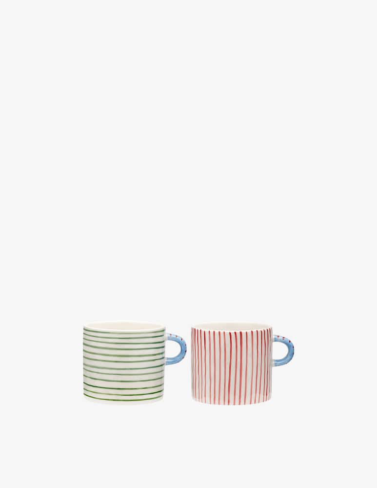 Anna+Nina Stripe Affair Tea Mug Set 2pcs - picture 3 Anna+Nina Stripe Affair Tea Mug Set 2pcs - picture 3