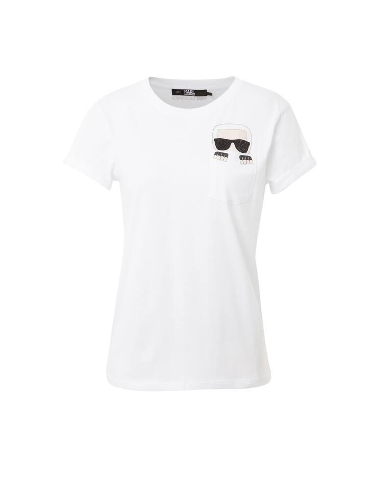 rinascente Karl Lagerfeld Cotton t-shirt Ikonik Karl with pocket