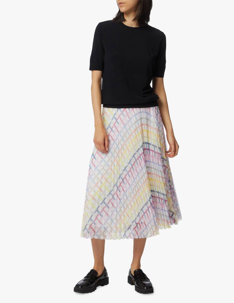 rinascente Karl Lagerfeld Gonna midi a pieghe con stampe Kl Check