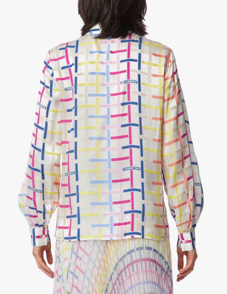 Karl Lagerfeld Silk printed Kl Check shirt - picture 3 Karl Lagerfeld Silk printed Kl Check shirt - picture 3
