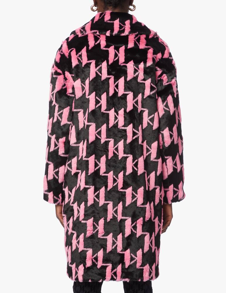 rinascente Karl Lagerfeld Faux fur coat Monogram
