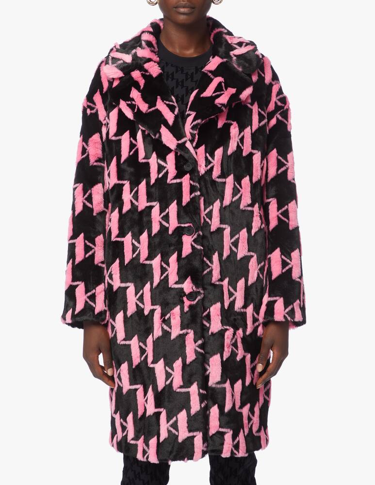 rinascente Karl Lagerfeld Faux fur coat Monogram
