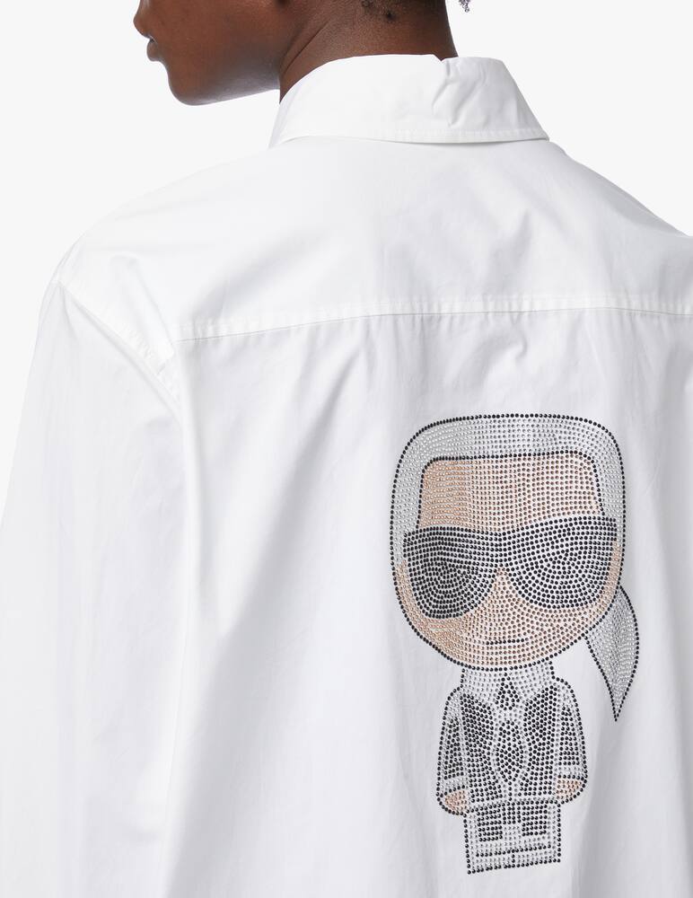 Karl Lagerfeld Cotton tunic Ikonik Rhinstone - picture 4 Karl Lagerfeld Cotton tunic Ikonik Rhinstone - picture 4
