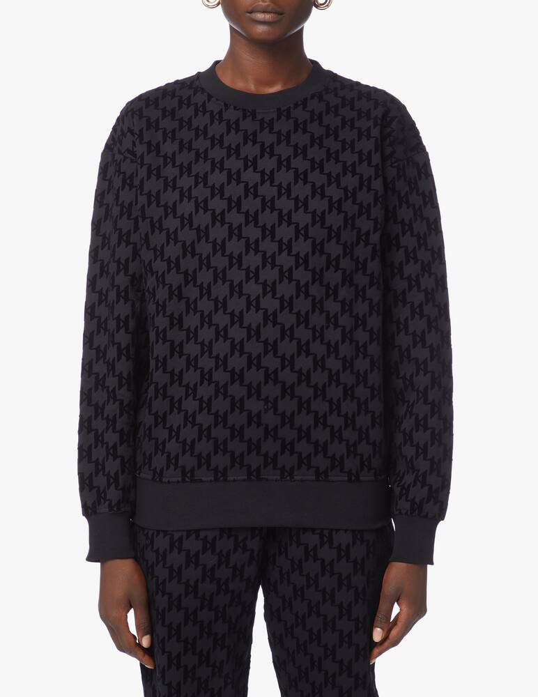 rinascente Karl Lagerfeld Felpa girocollo in cotone biologico Flock