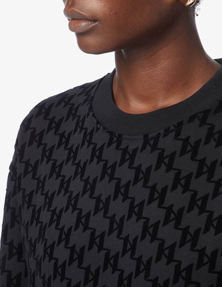 rinascente Karl Lagerfeld Felpa girocollo in cotone biologico Flock