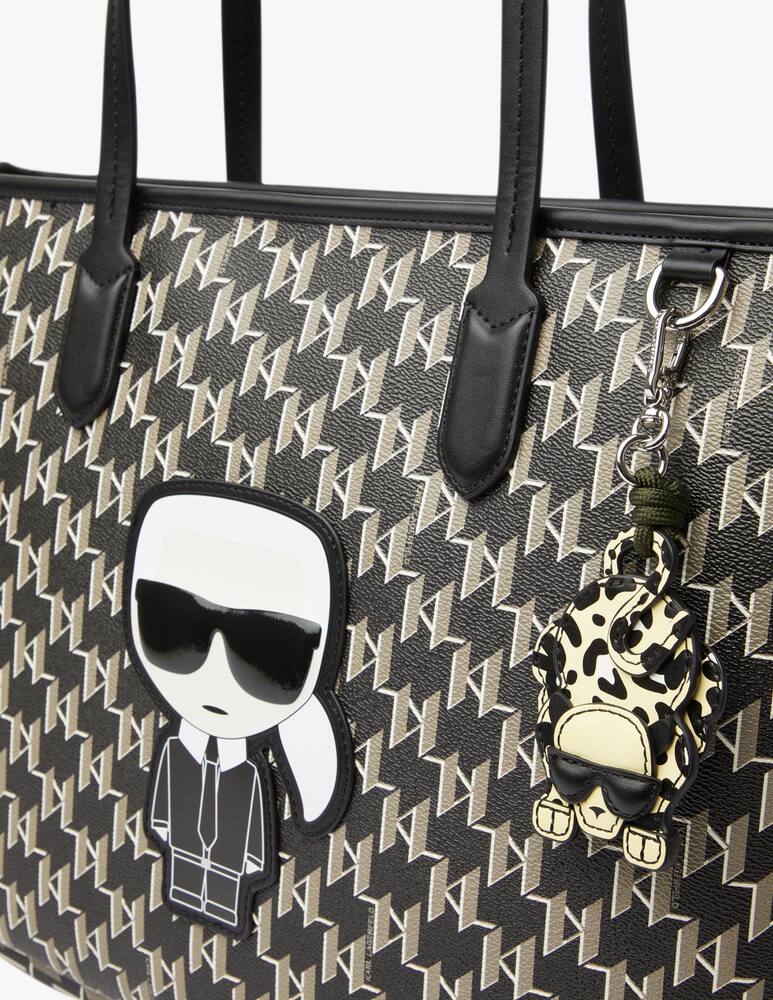 rinascente Karl Lagerfeld Borsa shopper con charm karlimal K/Ikonik - nero