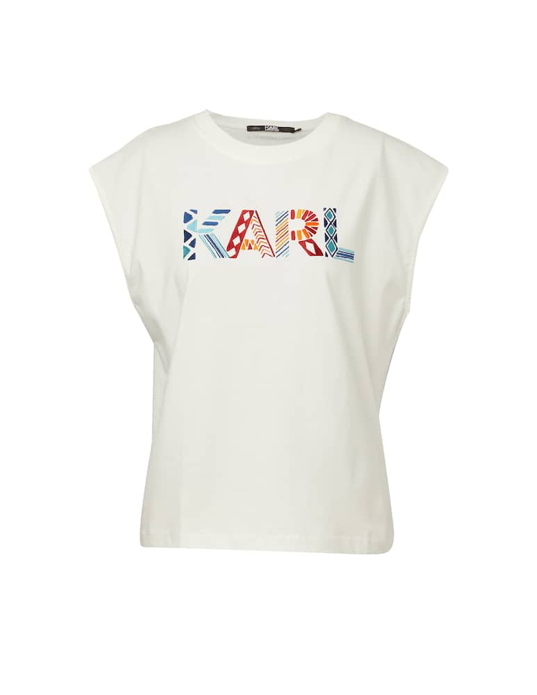 rinascente Karl Lagerfeld T-shirt in cotone con logo - bianco