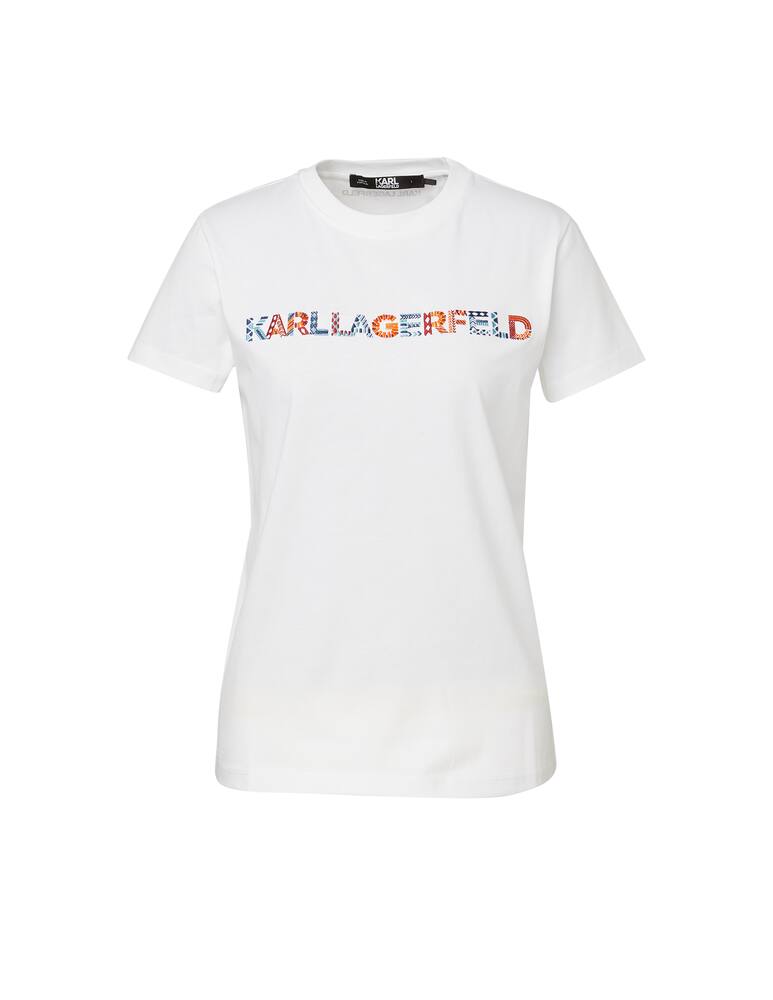 rinascente Karl Lagerfeld T-shirt in cotone con logo - bianco