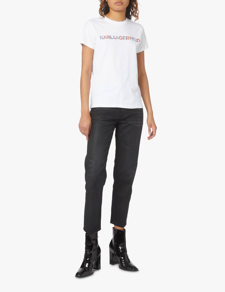 rinascente Karl Lagerfeld T-shirt in cotone con logo - bianco