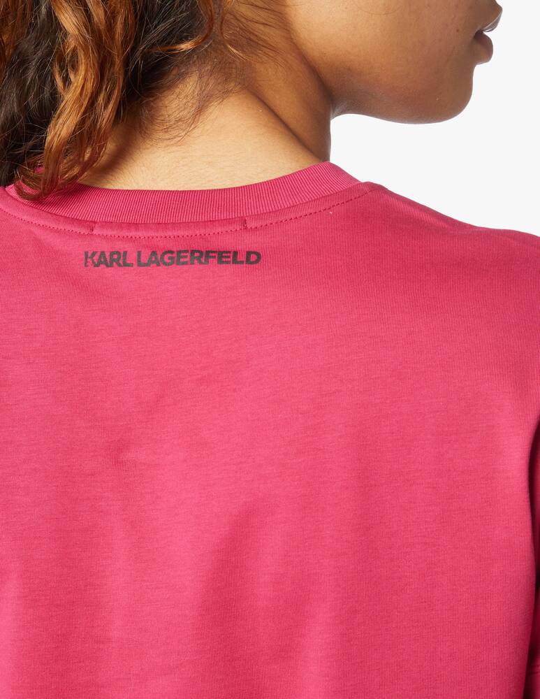 rinascente Karl Lagerfeld Cotton t-shirt with logo - pink