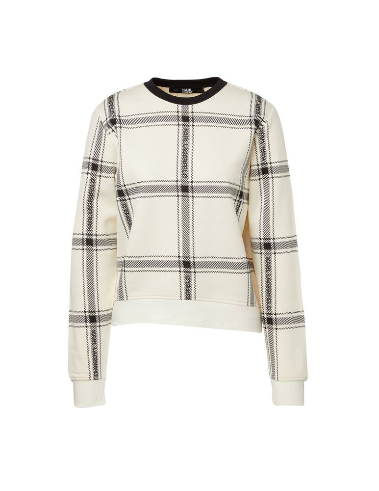 rinascente Karl Lagerfeld Sweatshirt with checked print - white