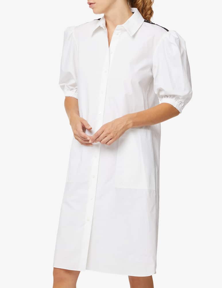 rinascente Karl Lagerfeld Short shirt dress with puffed sleeves - white